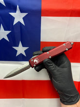 Load image into Gallery viewer, Microtech Ultratech D/E Partial Serrated Stonewash Merlot 122-11MR