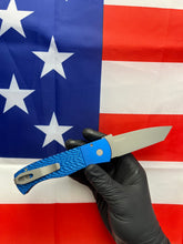 Load image into Gallery viewer, Pro-Tech Emerson CQC-7 Blue Jigged Handle Blasted Blade (E7T05-Blue)