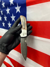 Load image into Gallery viewer, Pro-Tech ATCF Custom Steel Frame with Maple Burl Inlays and Nichols Damascus (2023 ATCF.010)