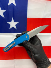 Load image into Gallery viewer, Pro-Tech Malibu Blue Textured Handle Wharncliff Stonewash Magnacut (5305-BLUE)