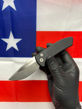 Load image into Gallery viewer, Pro-Tech SBR Black Handle Stonewash Blade (LG401)