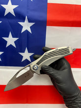 Load image into Gallery viewer, Microtech Matrix Titanium CF Inlay Satin 165C-4CFITI