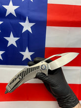 Load image into Gallery viewer, Microtech Matrix Titanium CF Inlay Satin 165C-4CFITI