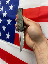 Load image into Gallery viewer, Microtech Hera S/E Full Serrated Frag Green Apocalyptic 703-12APFRGS
