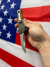 Load image into Gallery viewer, Microtech Hera S/E Full Serrated Frag Green Apocalyptic 703-12APFRGS