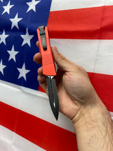 Load image into Gallery viewer, Microtech Troodon D/E Red Partial Serrated 138-2RD