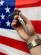 Load image into Gallery viewer, Microtech Double Bee Wharncliffe Full serrated 218D-9GTBKS