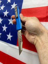 Load image into Gallery viewer, Microtech Ultratech Warhound Blue Handle Bronzed Signature Series 119W-13BLS