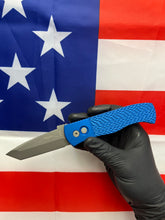 Load image into Gallery viewer, Pro-Tech Emerson CQC-7 Blue Jigged Handle Blasted Blade (E7T05-Blue)
