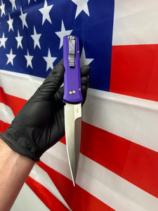 Pro-Tech Godfather Purple Handle Satin Blade (921-SATIN Purple)