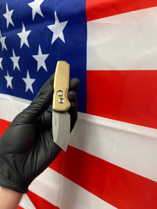 Pro-Tech Runt 5 Bronze Stonewash Reverse Tanto Magnacut (R5410)