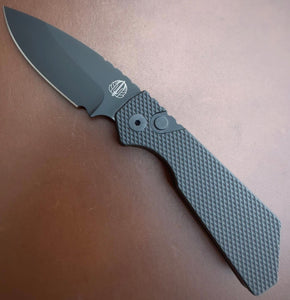 Pro-Tech Strider PT+ Black textured handle with DLC magnacut blade (PT207)
