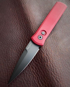 Pro-Tech Godson Red Handle Black Blade (721-RED)
