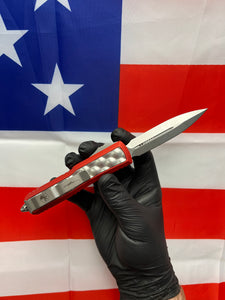 Microtech Daytona Red D/E Brute Inlay 126-10RDBIS