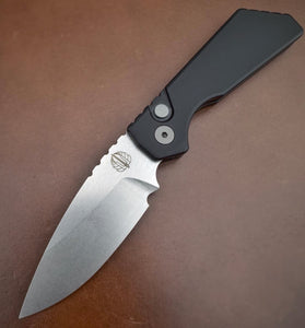 Pro-Tech Strider PT+ Black handle with stonewash magnacut blade (PT201)