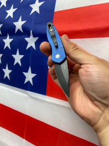 Pro-Tech Sprint Blue Handle Black Blade