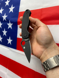Spyderco Para 3 Folding Knife 3" S45VN Black Plain Blade, Black G10 Handles (Paramilitary 3) - C223GPBK