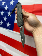 Load image into Gallery viewer, Microtech Combat Troodon D/E Frag ODG Camo Full serrated with Grenade Bead 142-3FROCS
