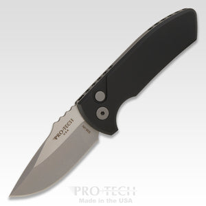 Pro-Tech SBR Black Handle Stonewash Blade (LG401)