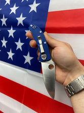 Load image into Gallery viewer, Spyderco C122PBL Tenacious Lightweight - 3.39&quot; Satin Finish Plain Edge CPM-S35VN Blade - Blue FRN Handle
