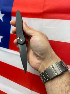 Pro-Tech Newport Black handle Black Blade (3407)